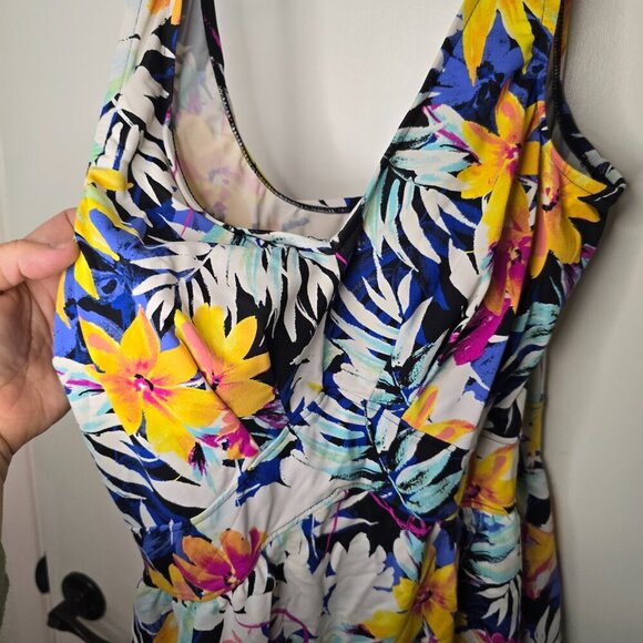 Le Cove Tropical Floral One Piece Swim Dress - Picture 7 of 10